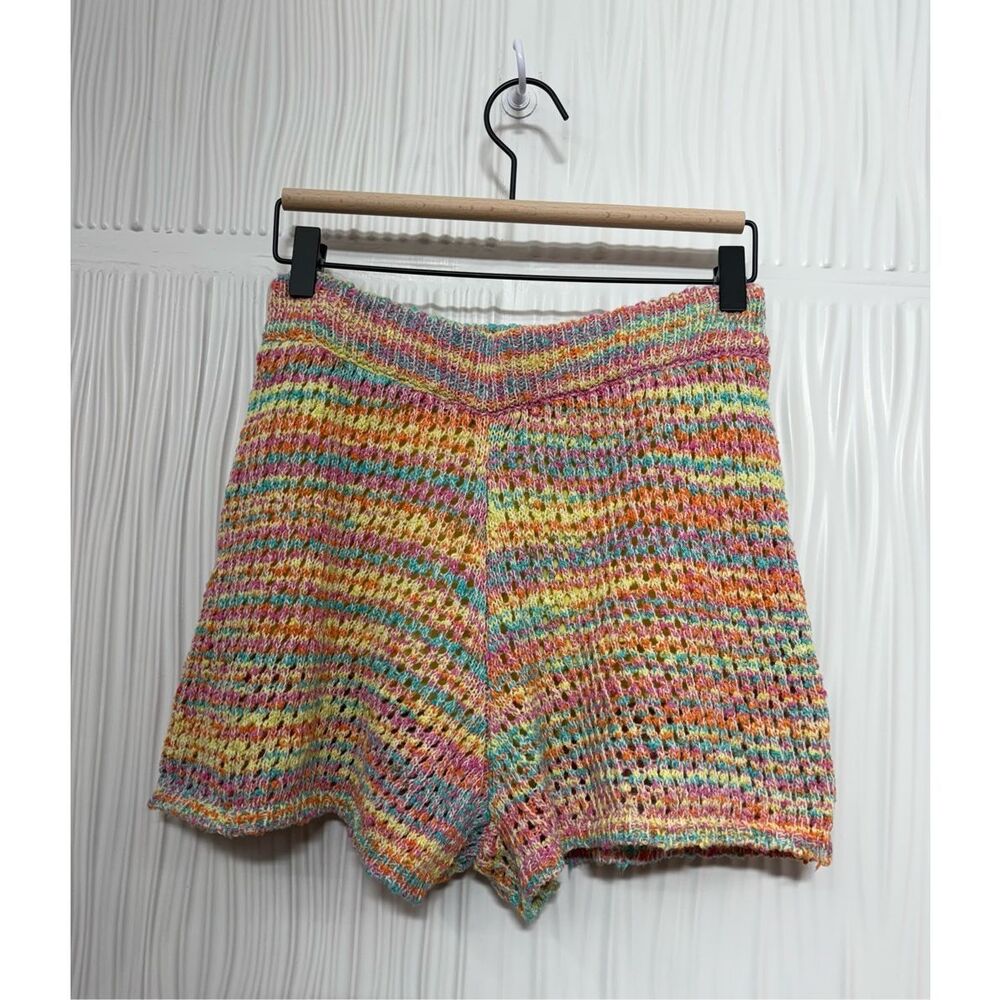SOMETHING NAVY - Revolve - Multicolored Sweater Shorts in Rainbow - Picture 4 of 10